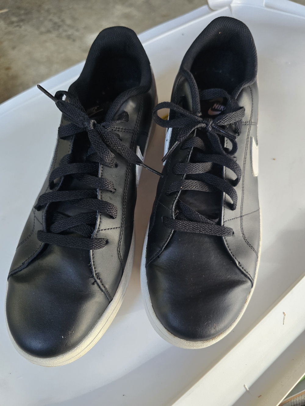 Size 11.5 - Nike Court Royale 2 Low Black White